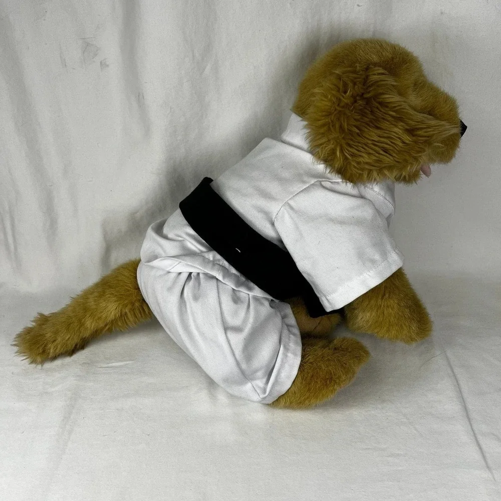 Build-A-Bear Golden Retriever Dog Plush Kids Brown Excellent Karate Gi Outfit